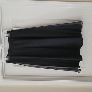 Tea length black skirt